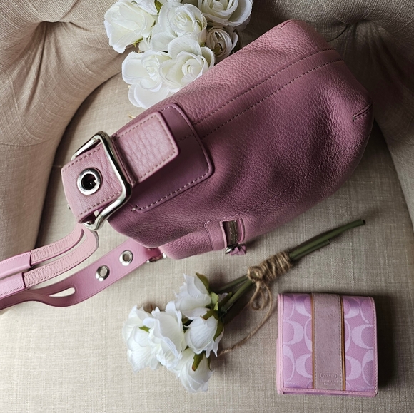 Vintage Coach Madison Shoulder Bag Purse # 2188 & Wallet Set ( Light Pink ) - Picture 10 of 15